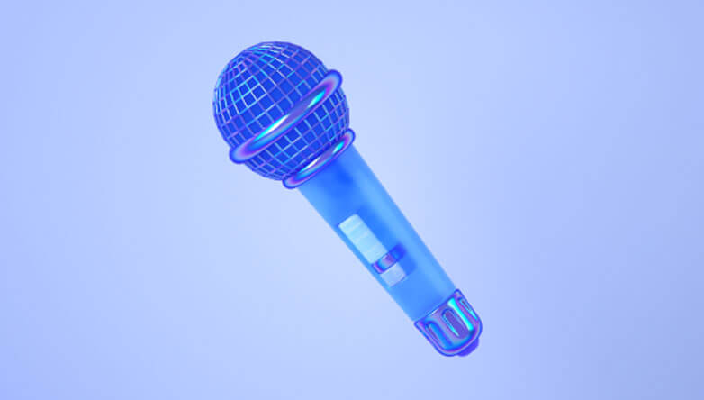 3D rendering of a microphone